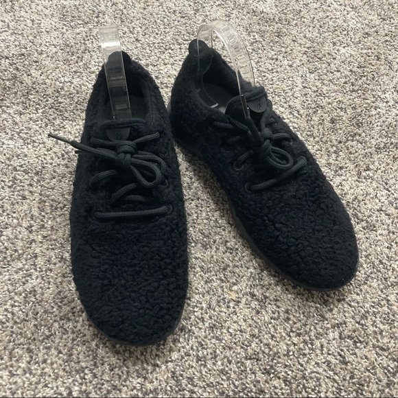 allbirds Shoes - ALLBIRDS Wool Runner Fluffs Black Sherpa Sneakers 10